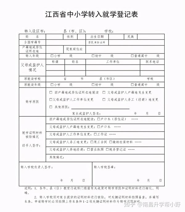 南昌中小学转学超全办理六大细则!建议收藏