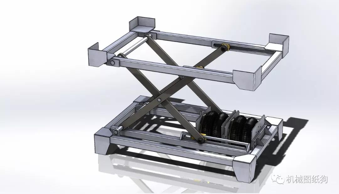 工程机械lift可折叠升降机模型3d图纸step格式