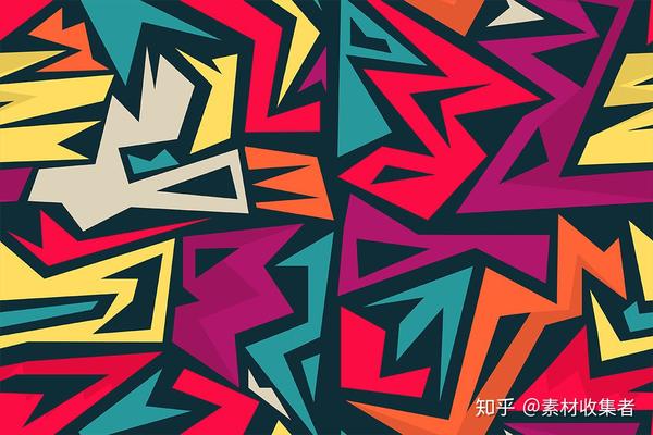 创意涂鸦迷宫无缝图案纹理抽象背景graffiti maze seamless patterns