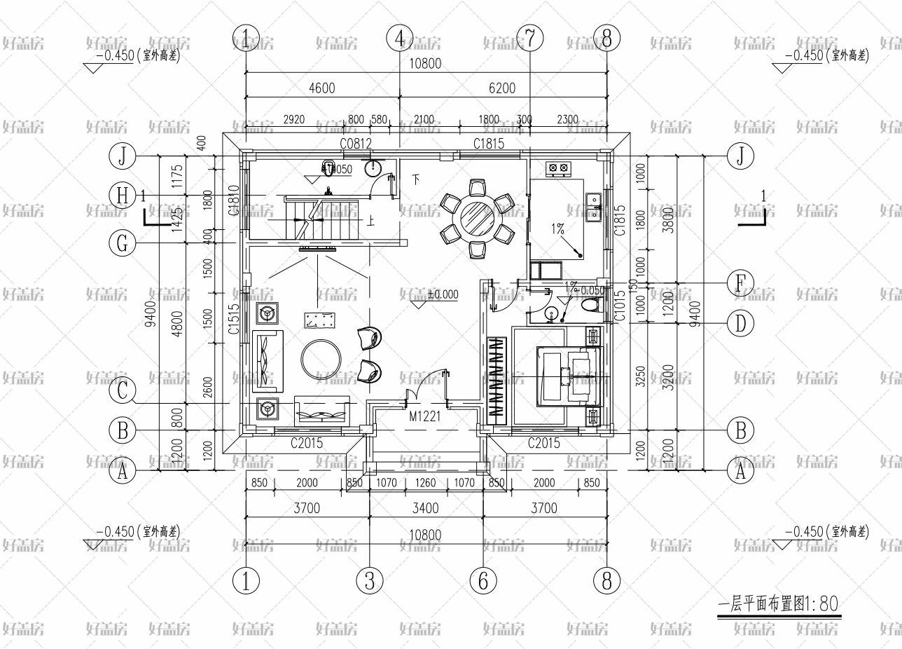 100平米自建房设计图