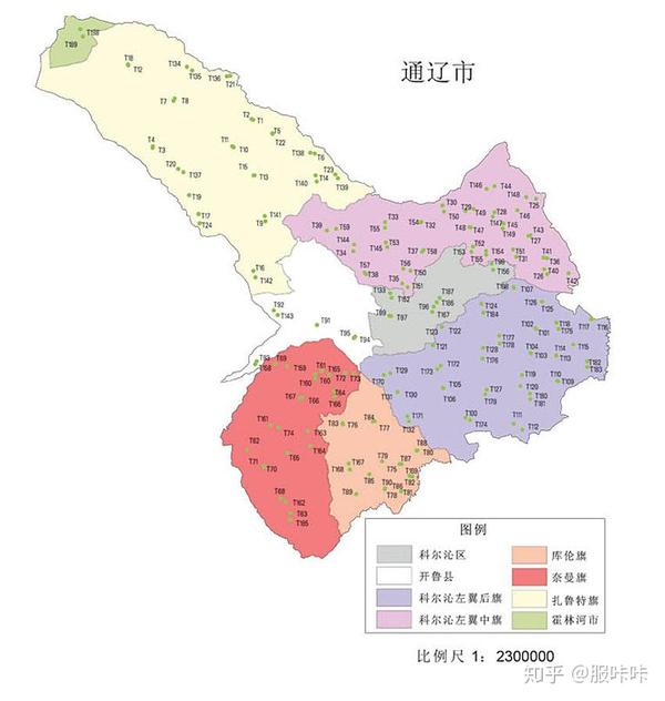 内蒙古通辽市地图