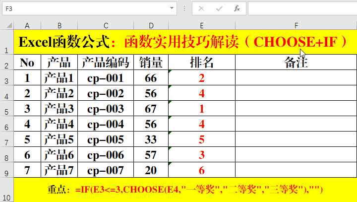 excel函数公式:含金量超高的choose函数实用技巧解读