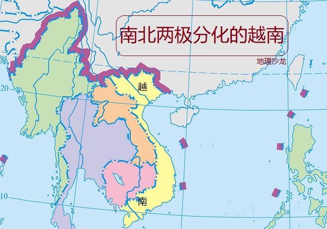 东南亚南北最狭长的国家越南,由于地形的限制导致南北