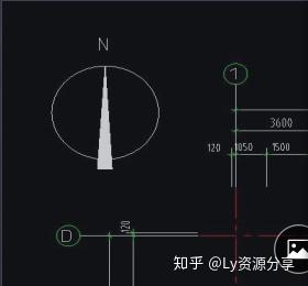 图纸简单介绍平立剖节点大样图风玫瑰指北针