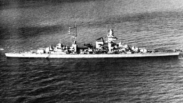 1938年在北海地区进行演戏的约克号装甲巡洋舰
