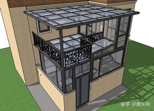 大跨度的阳光房隔层露台,关键在设计,需要专业计算,安全结构和承重