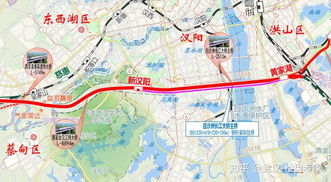 经孝感市孝南区设站,而后线路上跨拟建的沿江高铁,沿既有汉丹线东侧