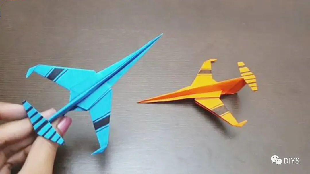 手工折纸简单又好看的玩具战斗机模型