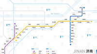 济南轨道交通线路图(2021 / 运营版)