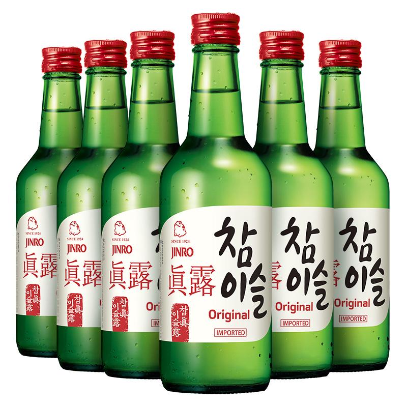 原价$95现价$83真露韩国进口烧酒201竹炭酒360ml6瓶装