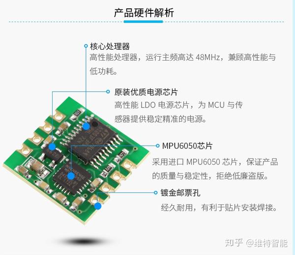 牛人用mpu6050做的imu角度输出模块,带卡曼滤波