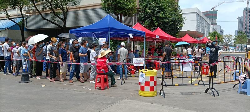 深圳全民核酸检测企业在行动 |凌科电气全员头顶烈日心如甘泉