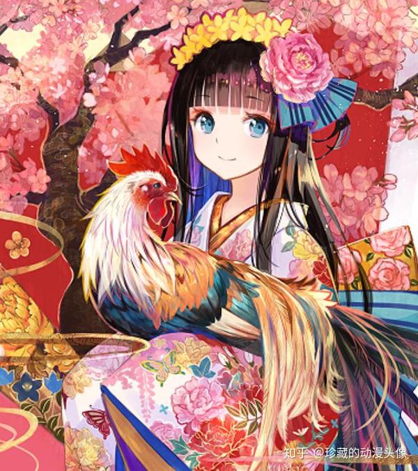 二次元和风美图:气质极佳,光彩照人的和服美少女,真好