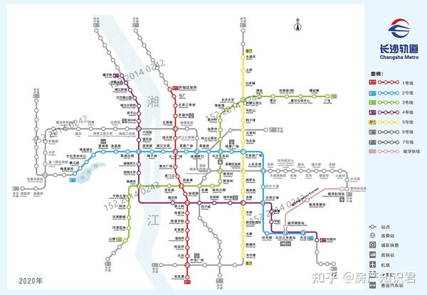 共12条地铁线路,线路总长约456千米 以下图片就是长沙市城际轨道交通