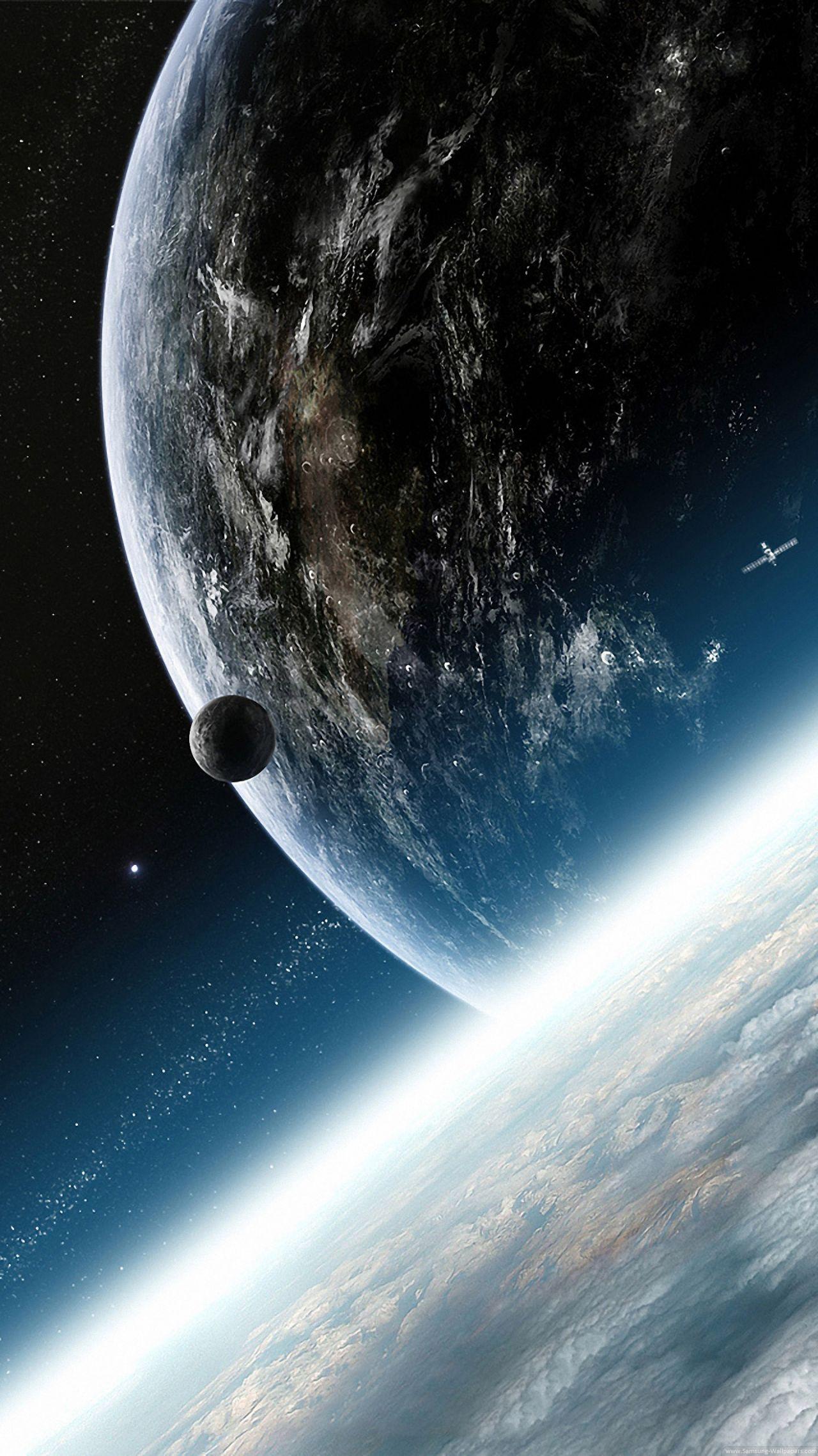有没有类似这样的从太空近看地球的图片拿来当壁纸用