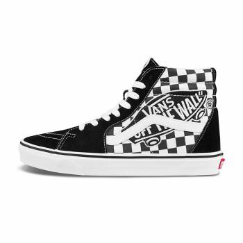 vans范斯官方 黑白棋盘格  sk8-hi 高帮帆布鞋