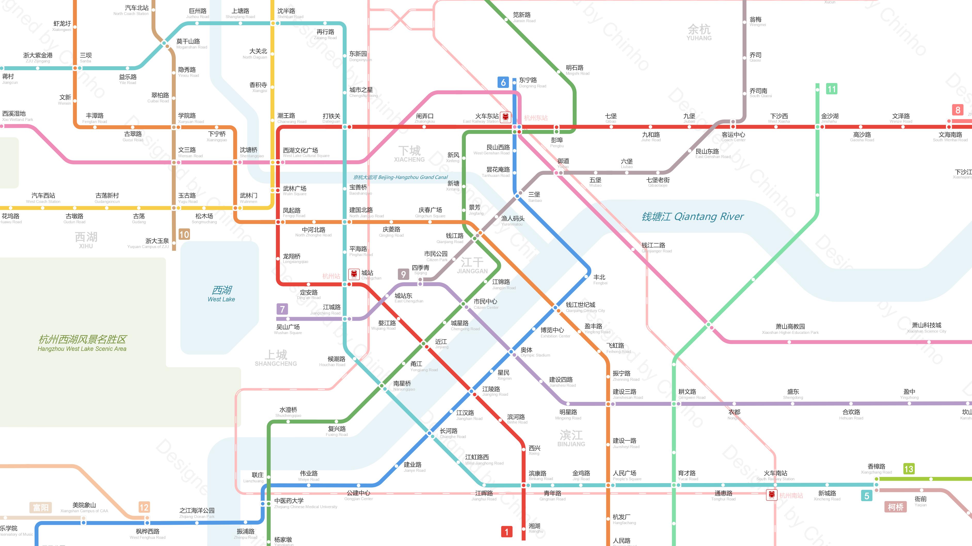 据称,2022年亚运会前,杭州将形成15条轨道交通线(包括杭州地铁1号线至