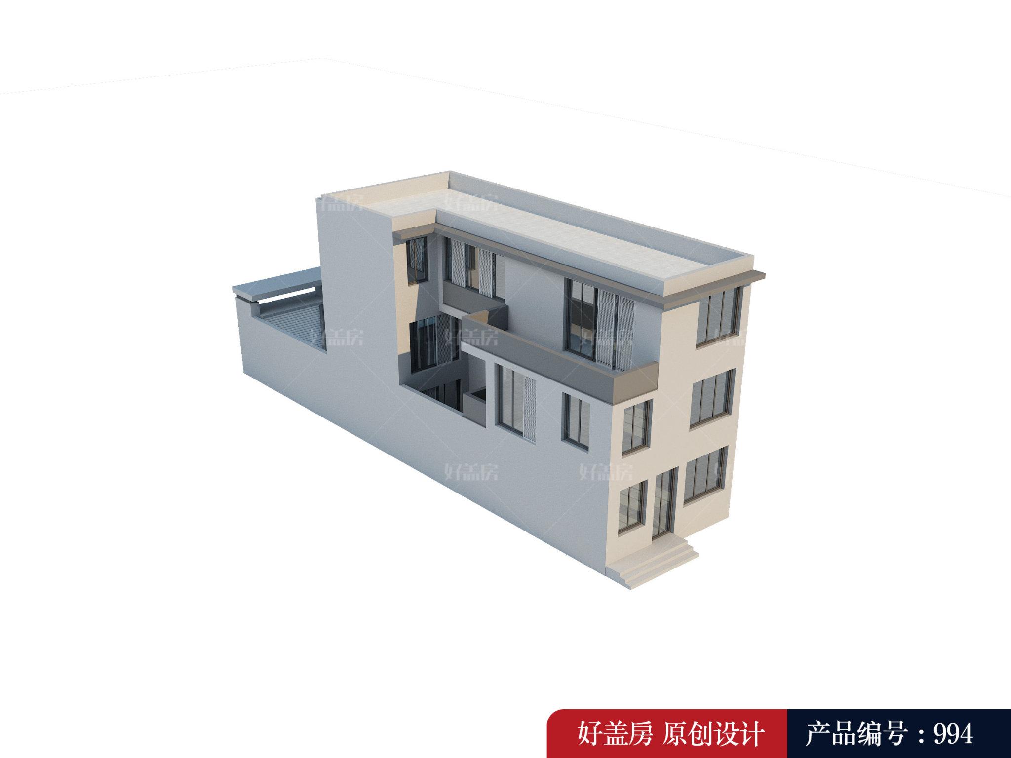 现代简约别墅外观效果图大全