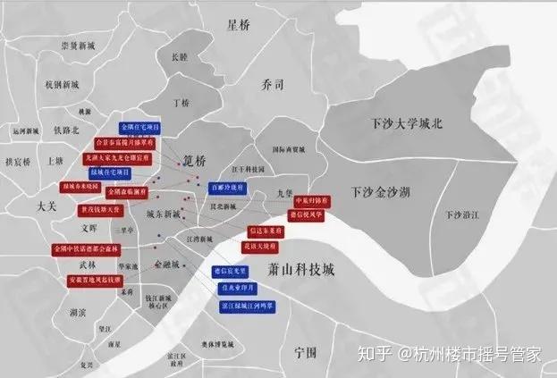 2021年杭州10区板块精装限价图记得收藏