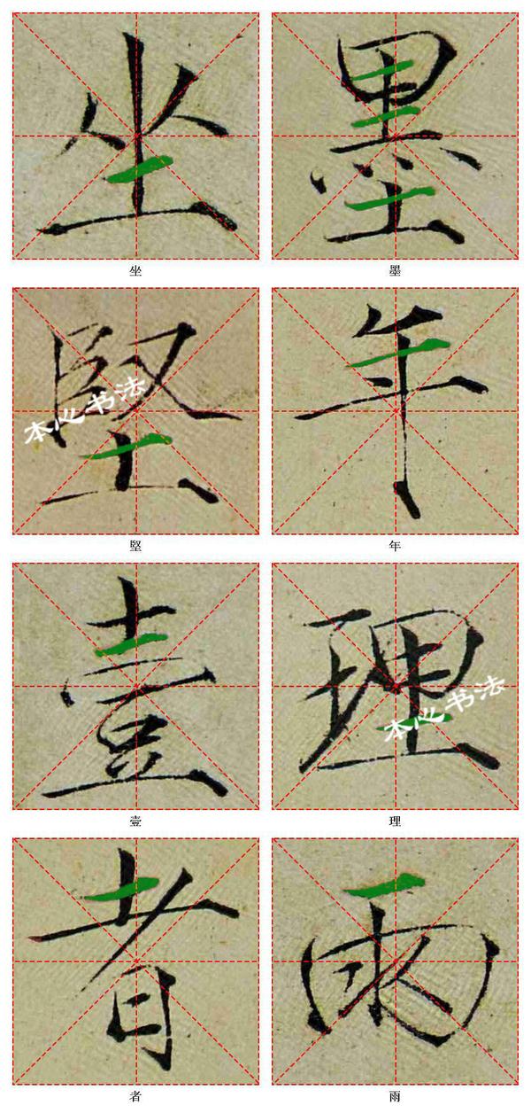 宋徽宗瘦金体基本笔画