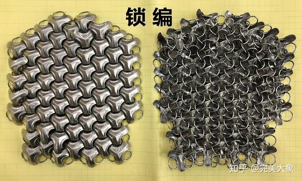 这种锁编式山形鳞片锁子甲在中国宋朝出现,柔折自如.