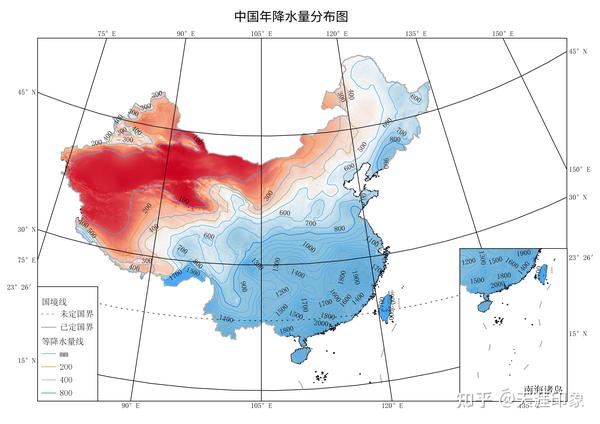 r语言降水量数据处理qgis绘制等降水量线图