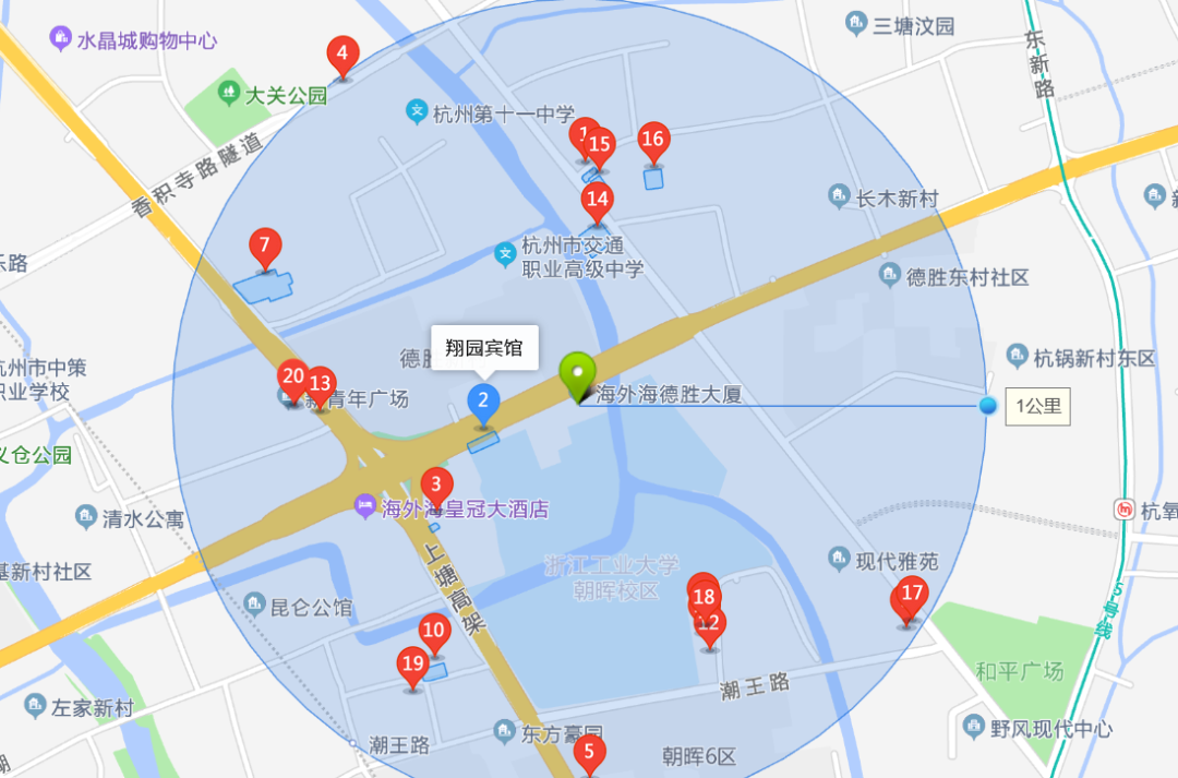 德胜路区域此区域内建议预定:派酒店(杭州下沙文海南路地铁站店)(下图