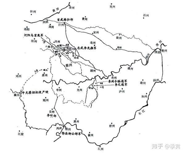 元和十年淮西战场形势图