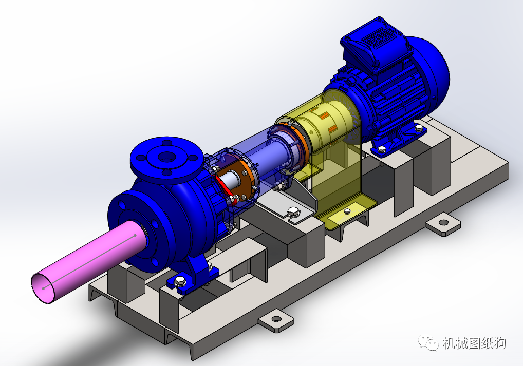 泵缸阀杆bombacentrifuga离心泵模型3d图纸solidworks设计