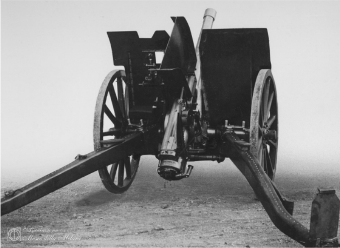 第一个采用开脚式炮架的现代化火炮——意大利m1911型75毫米野战炮