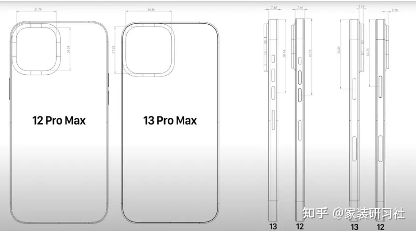 iphone13尺寸,iphone13尺寸参数 如何评价苹果iphone13示意图曝光机身比iphone12更厚相机模块更大