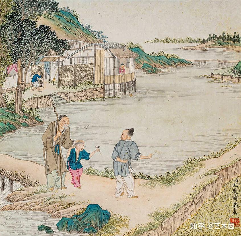 清代画家沈庆兰《农耕图》册