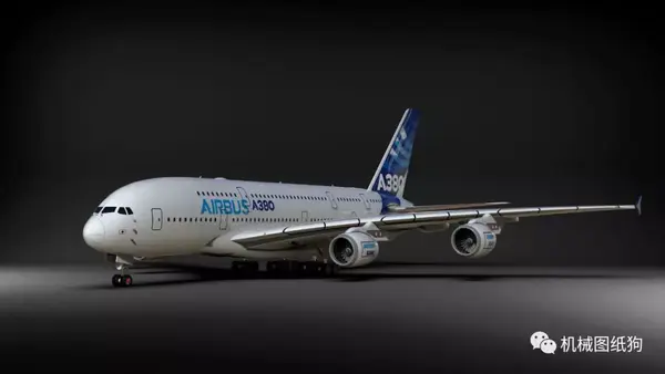 飞行模型airbus空中客车a380模型3d图纸solidworks设计