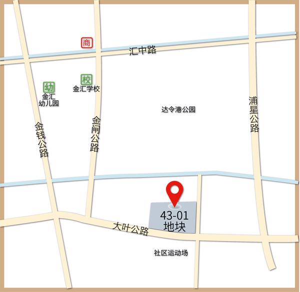 地块位于金汇镇,浦星公路以西,大叶公路以北.