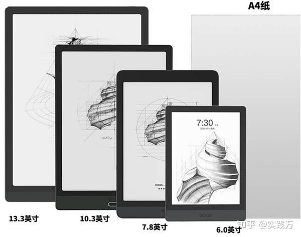 6英寸最常见,一般用于阅读电子书和看文章,7.