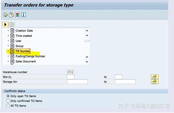 sap技术sapwm如何根据tr号码查询to号码