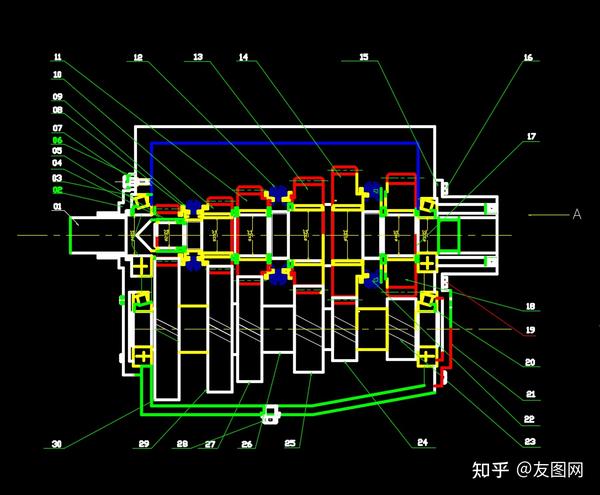 发动机功率54.5kw 三轴五档变速器设计(论文 cad图纸)