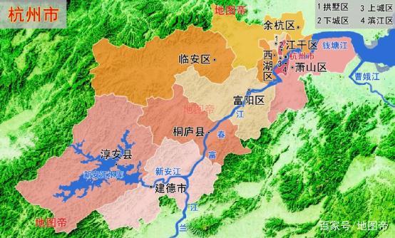 杭州市地形图