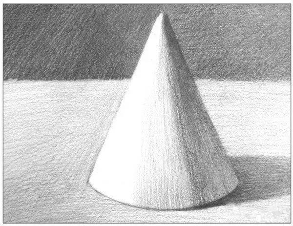 素描入门素描几何体圆锥体的画法步骤