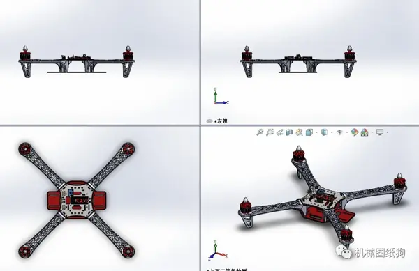 【飞行模型】joop brokking diy四轴无人机框架3d图纸solidworks step