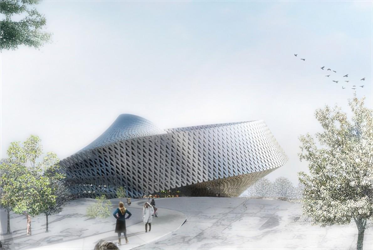 sketchup草图大师su创建阿斯塔纳国家图书馆