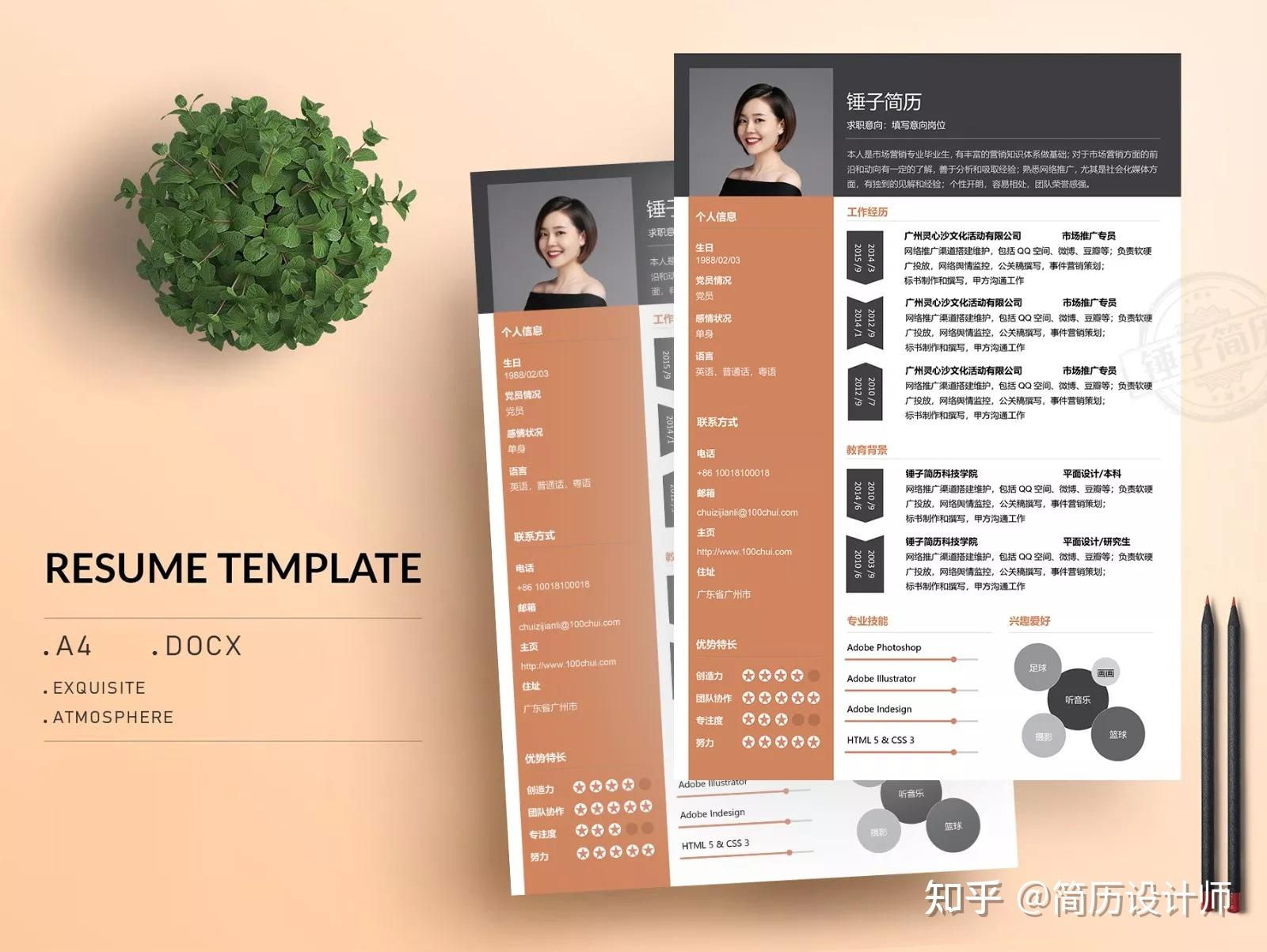 模板下载:个性求职简历模板-锤子简历作品评分:★★★★★作品用途