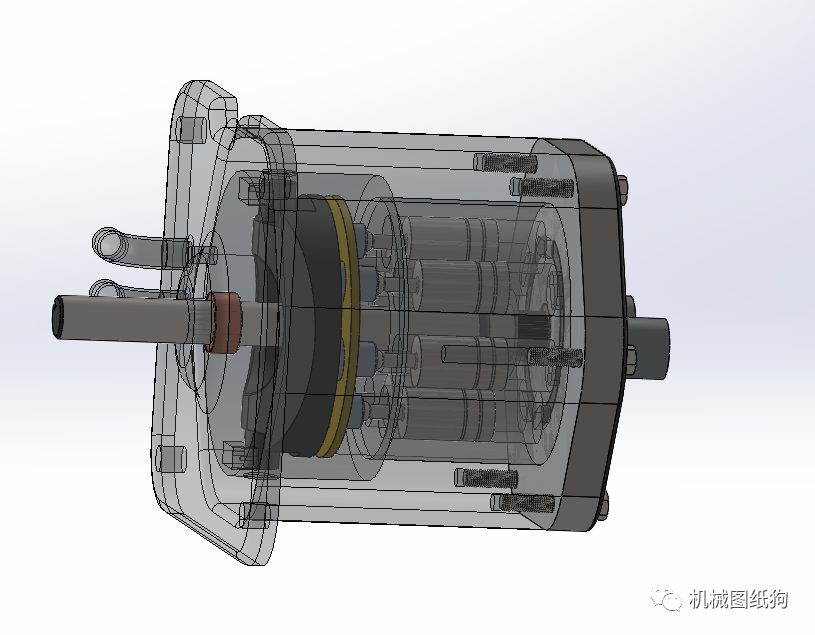 【泵缸阀杆】variable axial piston可变轴向柱塞泵3d