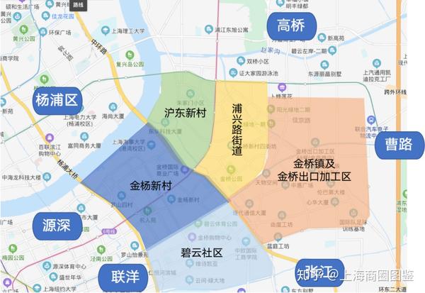金桥镇仅指金桥市政府所在地及出口加工区以南的部分区域,因此,本篇