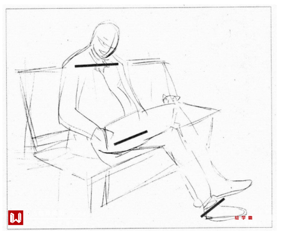 椅子透视图怎么画?坐着的动漫人物怎么画?