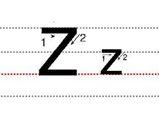 26.zz 书写时注意大写的z占上两格,小写的z只占中间一格.