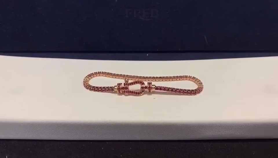 fred马蹄扣红宝石链条手链多少钱,弗雷德fred手链哪款