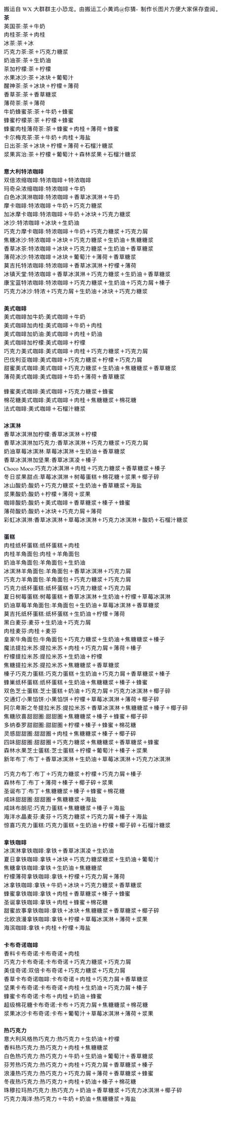 我的咖啡厅mycafe食谱大全和玩家汇