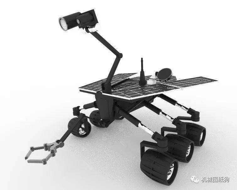 其他车型 mars rover火星探测器火星车3d模型图纸
