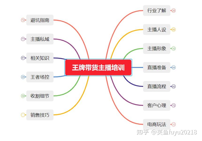 素人带货卖货主播电商直播销售员培训课件思维导图版